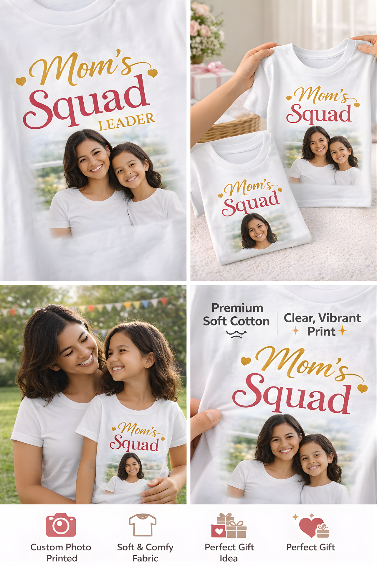 MOM's Squad T-Shirts (Bundle of 2)