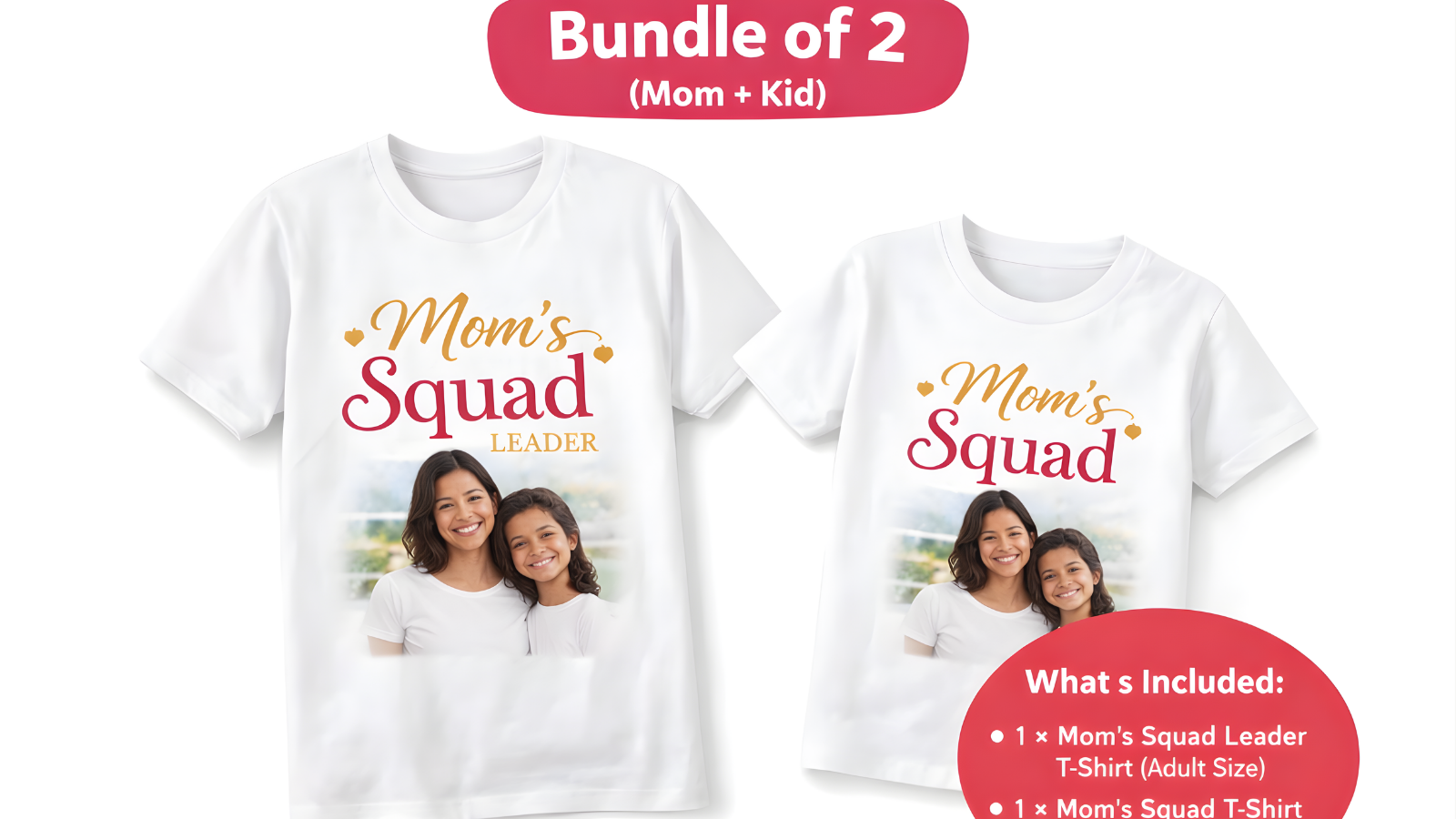 MOM's Squad T-Shirts (Bundle of 2)