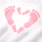 Baby Footprints T-Shirt | Personalised Keepsake Tee for Parents
