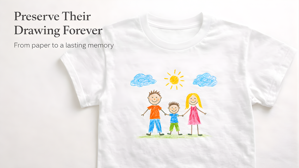 Child's First Writing & Drawing T-Shirt | Keepsake Gift for Parents