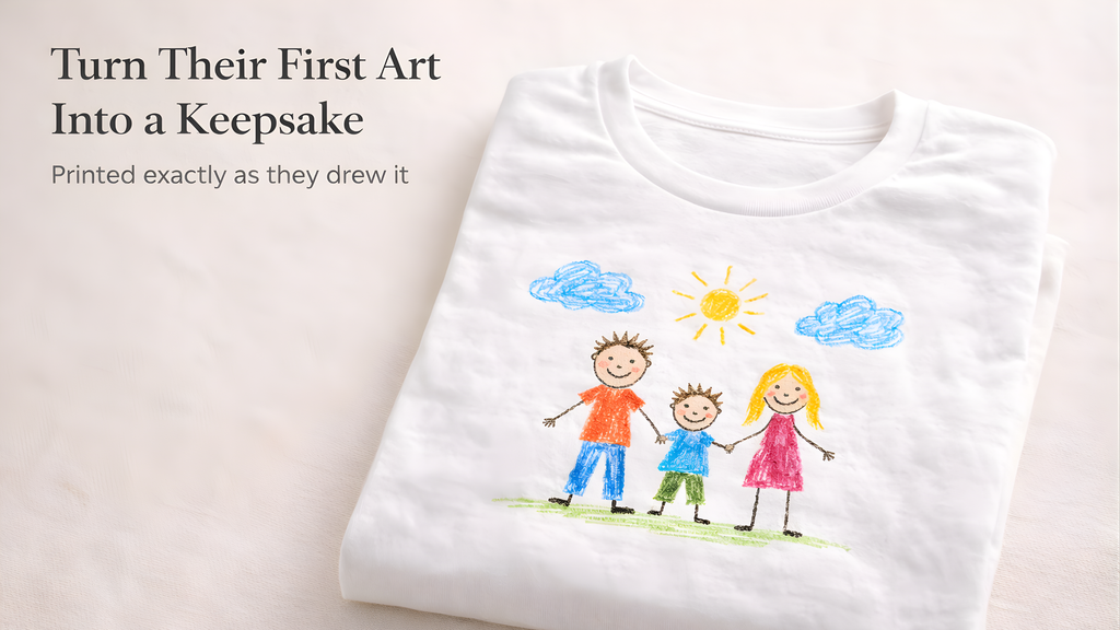 Child's First Writing & Drawing T-Shirt | Keepsake Gift for Parents