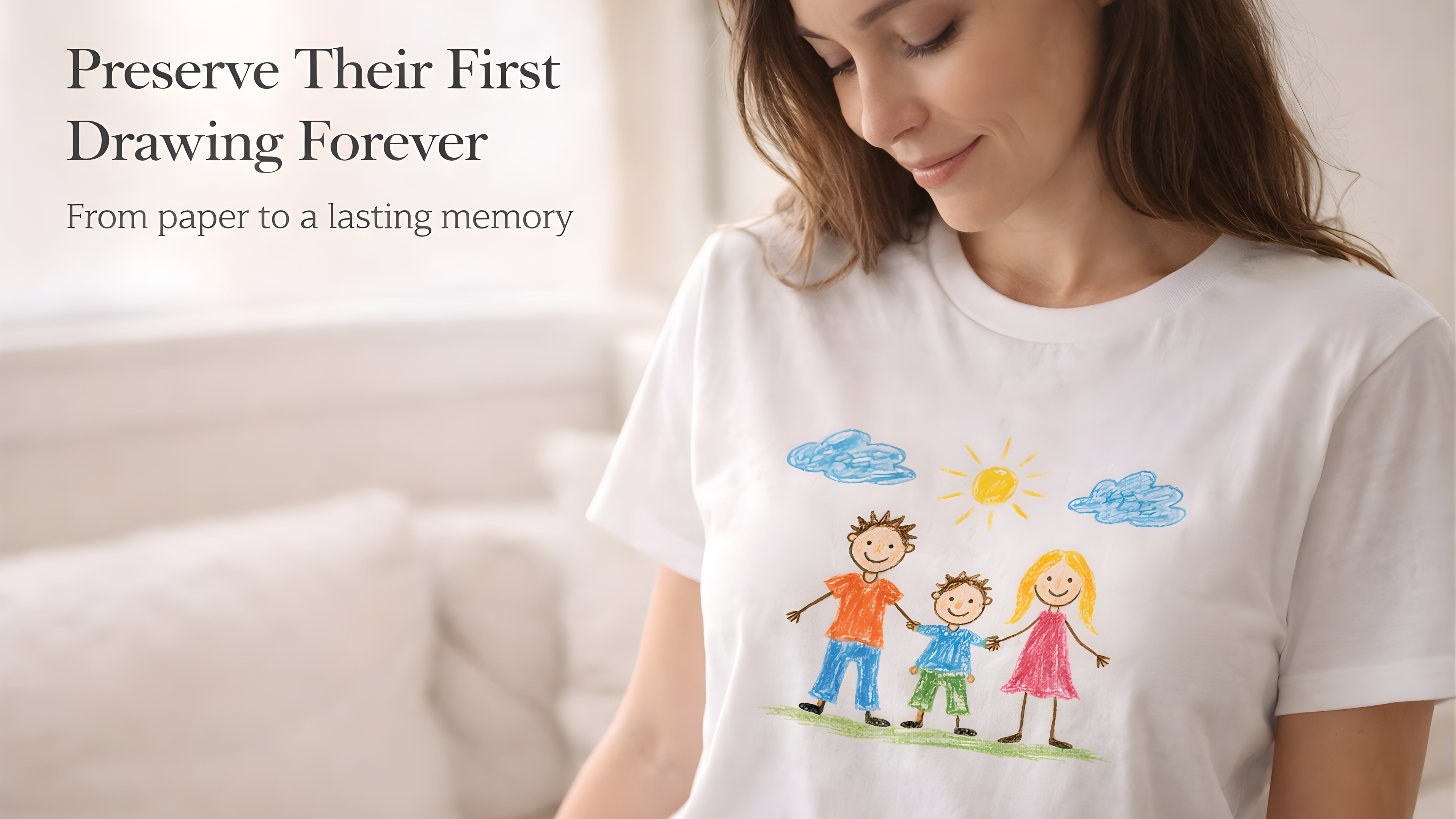 Child's First Writing & Drawing T-Shirt | Keepsake Gift for Parents