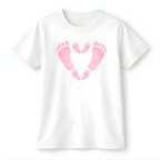Baby Footprints T-Shirt | Personalised Keepsake Tee for Parents