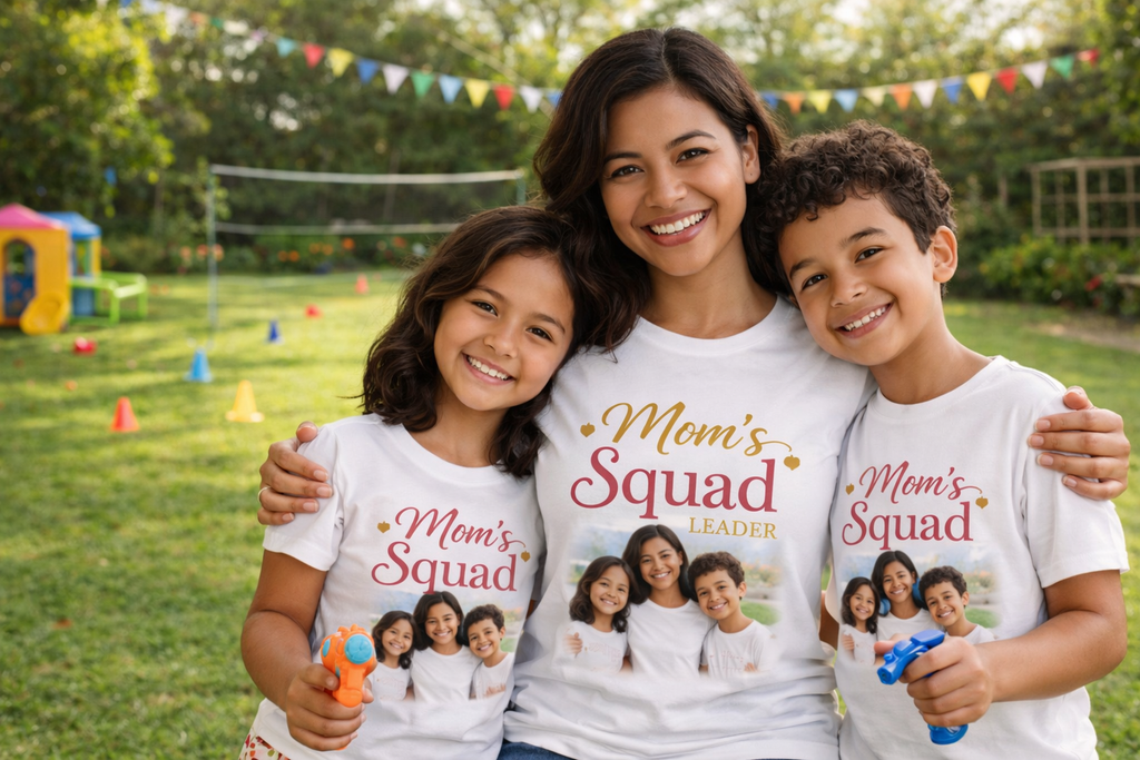 MOM's Squad T-Shirts | Personalised Matching Tees (Bundle of 3)