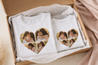 Gift-ready folded Mum and Me personalised matching T-shirts two-pack