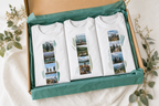 Gift-ready folded Twinning personalised matching T-shirts three-pack